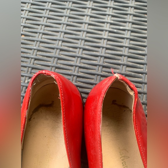 Salvatore Ferragamo Red Leather Loafers - Picture 10 of 10